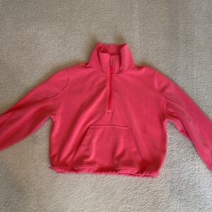 lululemon Coral Brushed Softstreme Half Zip Size 4